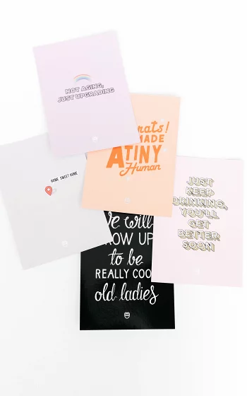 Set of 5 cards multicolor