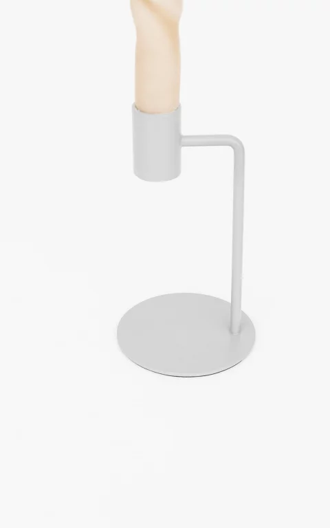 Candle holder with a round foot grey