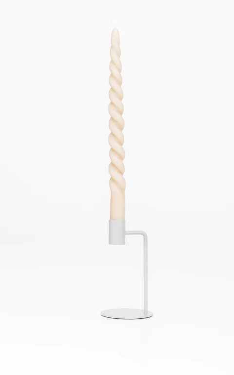 Candle holder with a round foot grey
