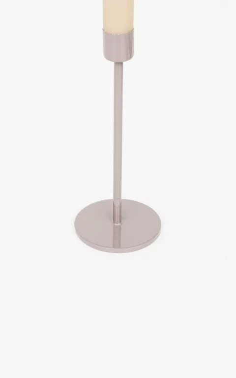 Candle holder with a round foot taupe