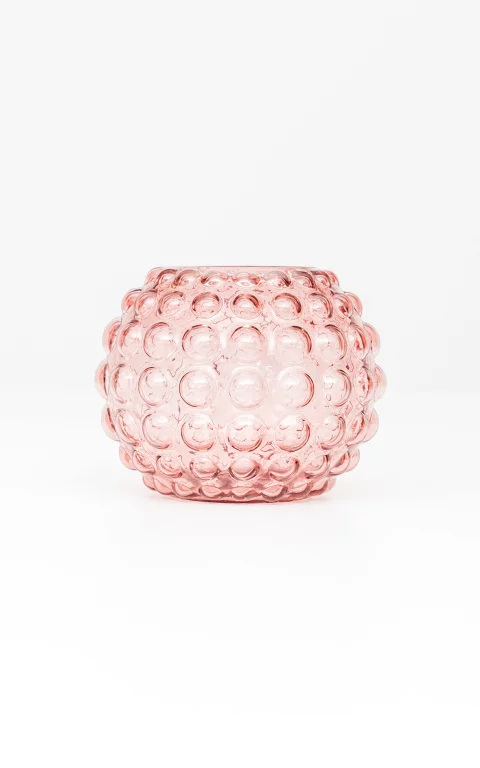Coloured glass vase pink