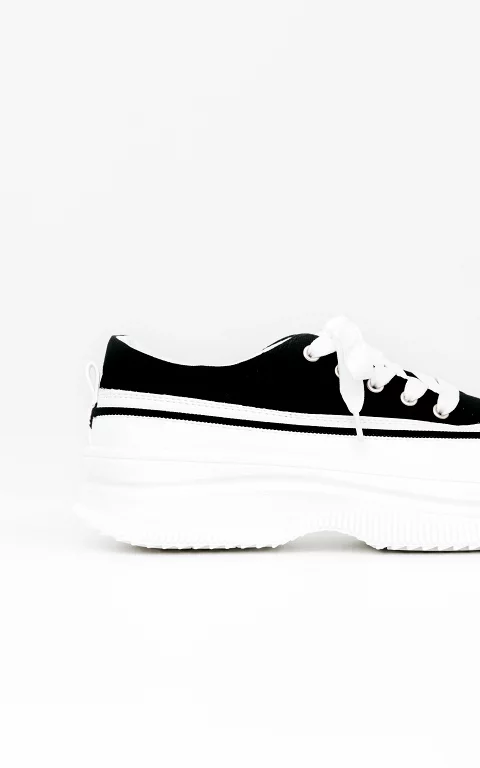 Sneaker mit chunky Sohle schwarz weiß