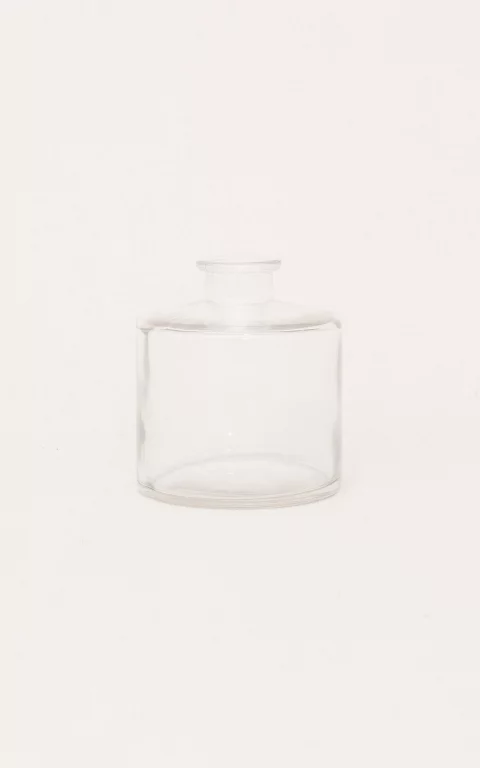 Doorzichtige vaas met smalle opening wit