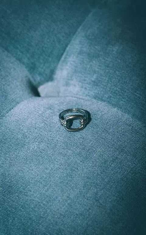 Größenverstellbarer Ring aus Edelstahl silber