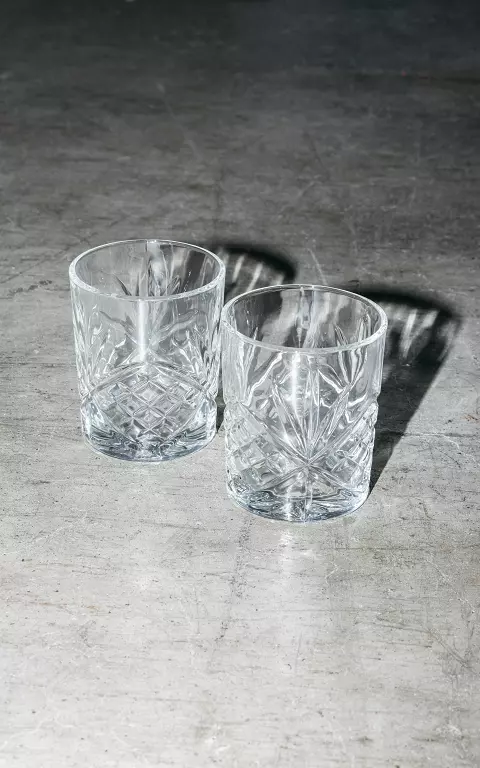 Set of two glasses white