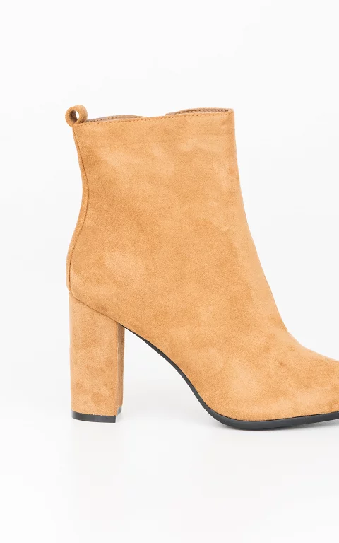 Suéde-look boots camel