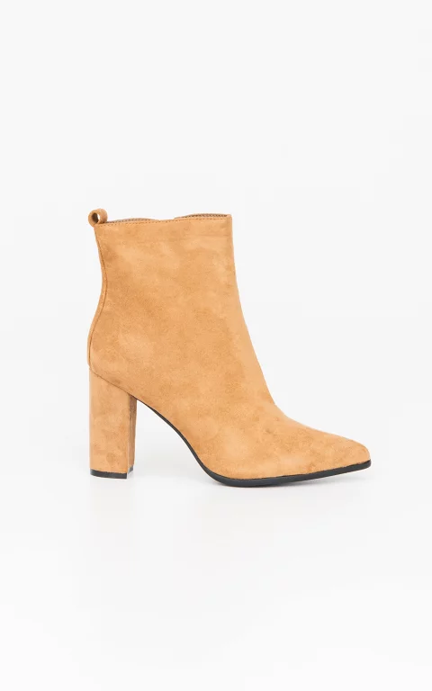 Suéde-look boots camel