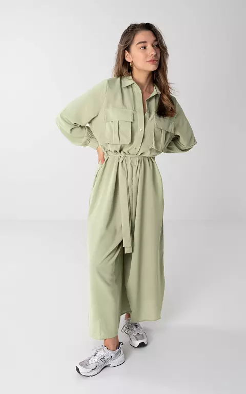 Loose fitting jumpsuit light green