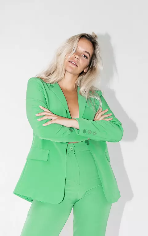 Blazer with side pockets and shoulder pads 