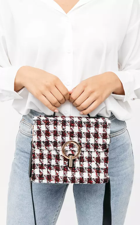 Checkered bag with glittery details 