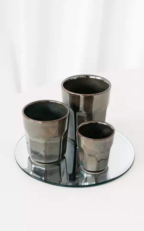 Ceramic espresso cup dark green
