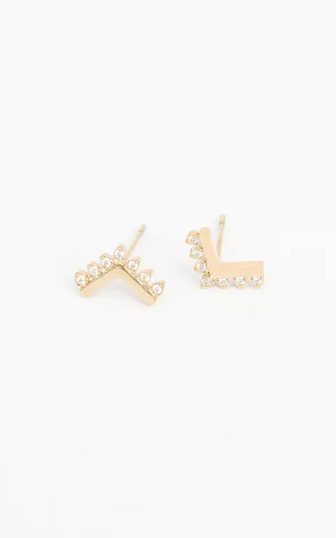 Studs with V-shape gold