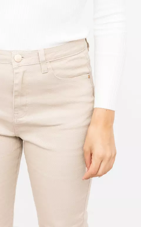 High waist mom jeans beige