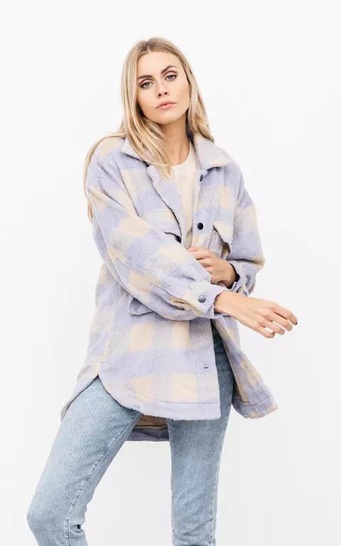 Checkered coat with breast pockets 