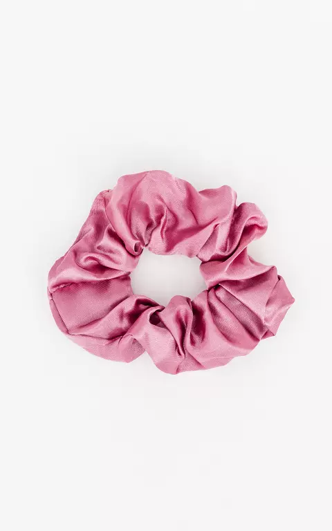 Satin-look scrunchie mauve pink