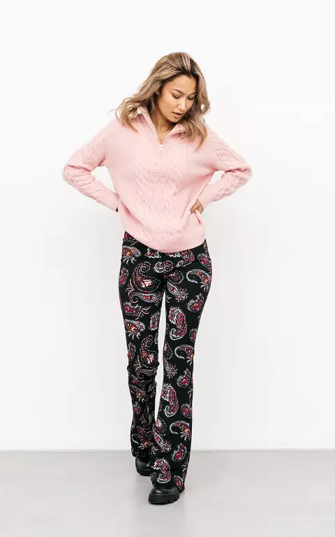 Flared pants with paisley print 
