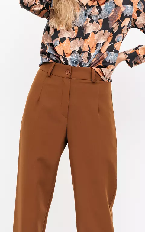 Flared pants with belt loops 
