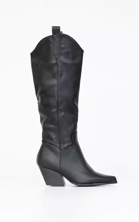 Leather look high boots 