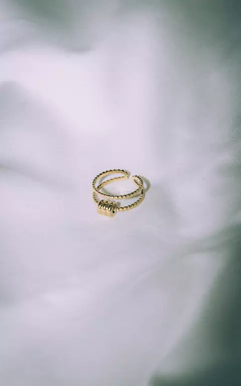 Verstelbare ring van stainless steel goud
