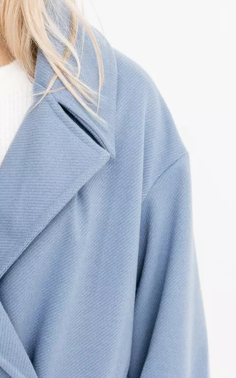 Buttoned coat light blue