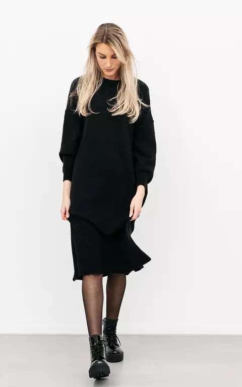 Oversized Sweater-Kleid schwarz