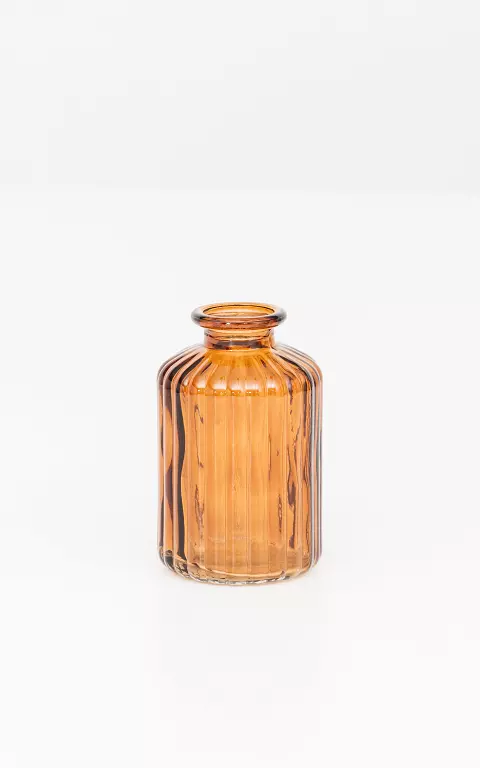 Coloured glass vase brown