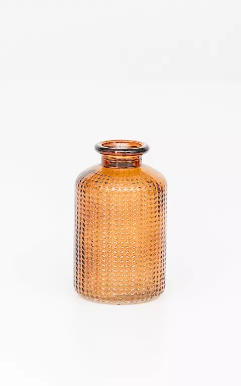 Glass vase with pattern brown