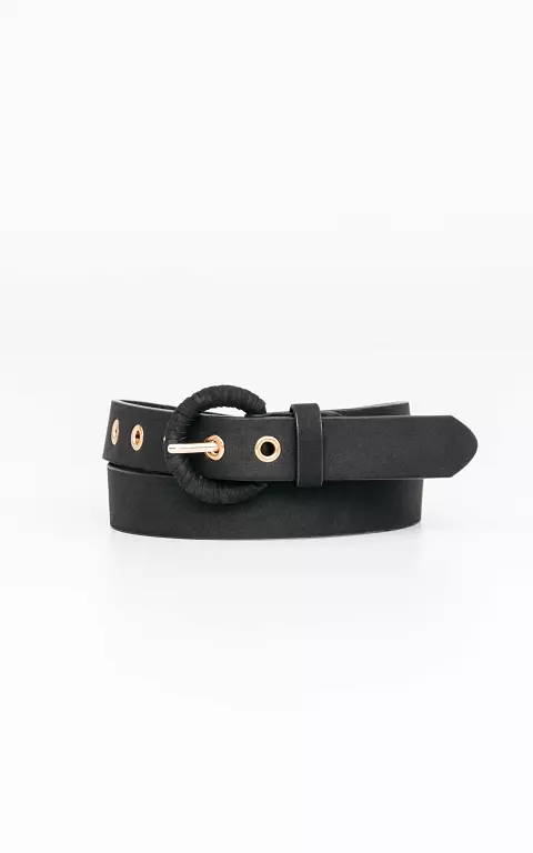 Belt with gold-coated clasp black gold