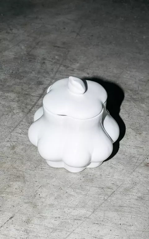 White storage jar with butt shapes 