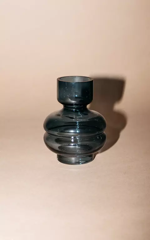 Kleine Vase aus buntem Glas blau