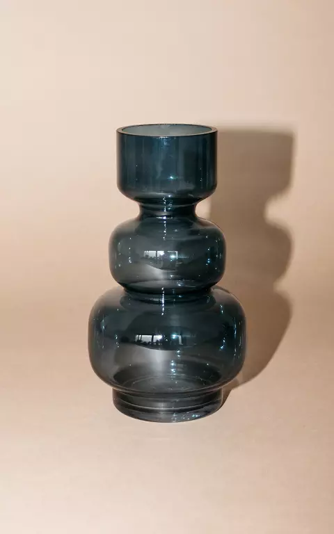 Vaas met gekleurd glas blauw