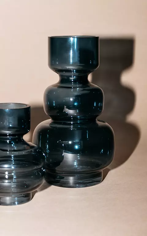 Vaas met gekleurd glas blauw