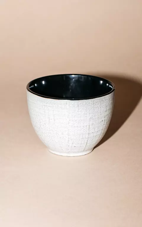 Handgemachte Schale aus Keramik grau schwarz
