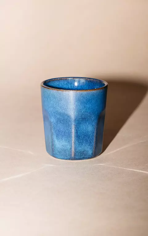 Koffiemok van keramiek blauw