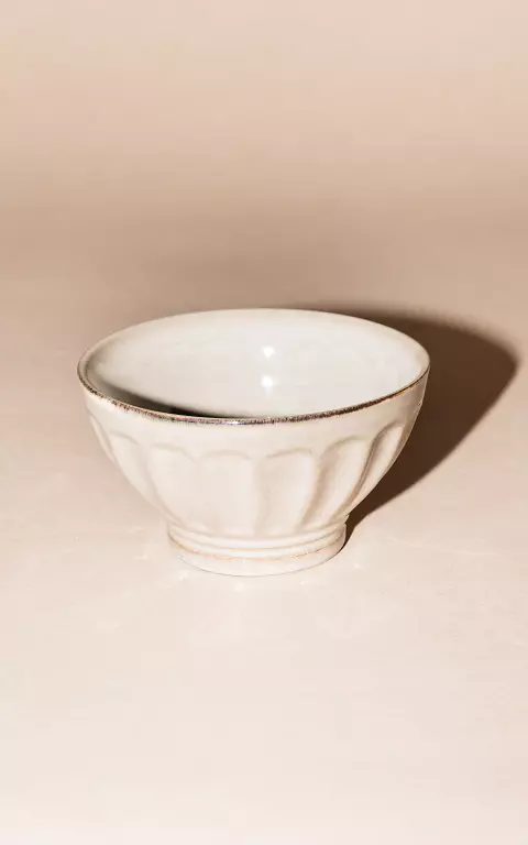 Ceramic patterned dish beige