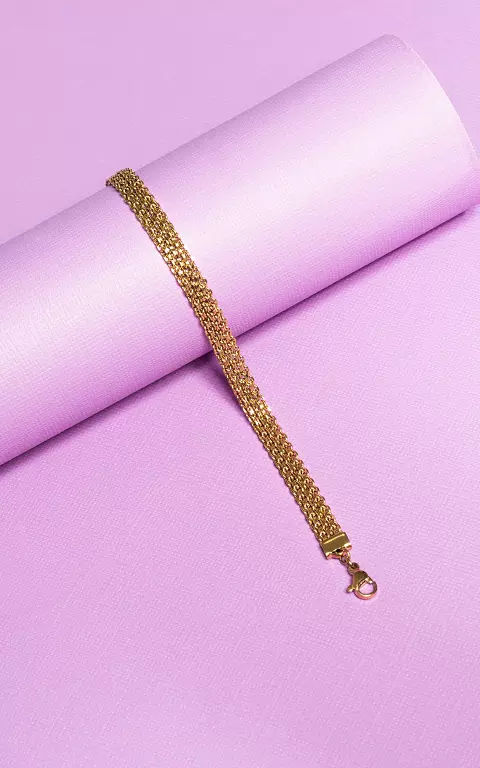 Stainless steel chain bracelet gold