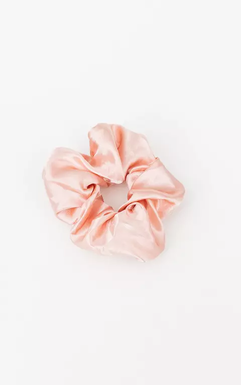 Satin-look scrunchie light pink