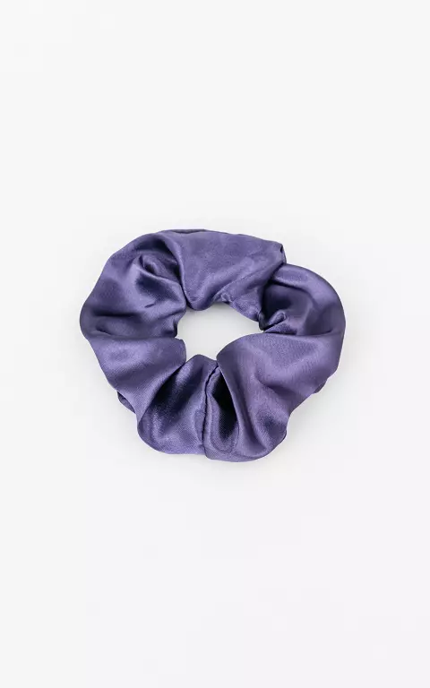Satin-look scrunchie dark-purple