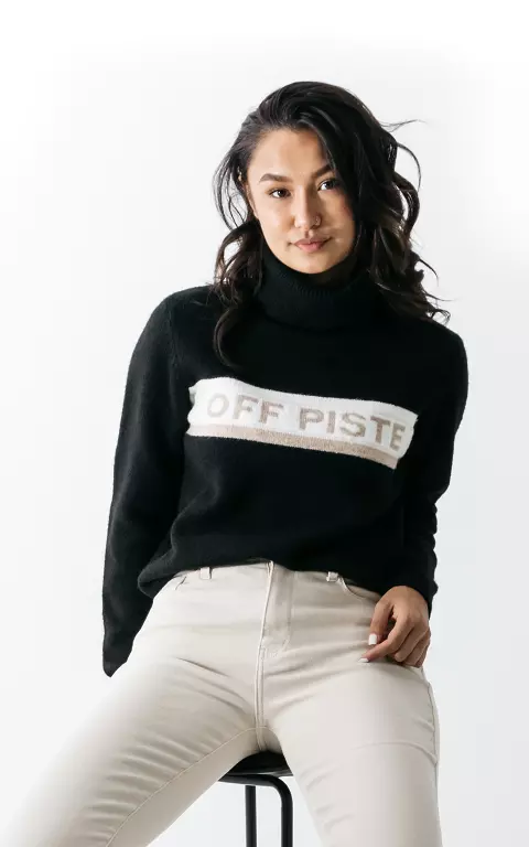 Sweater "Off Piste" black beige