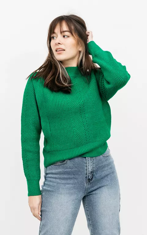 Pullover mit Schulterdetail grün