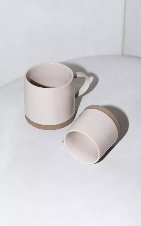 Ceramic mug 250 ML cream light brown
