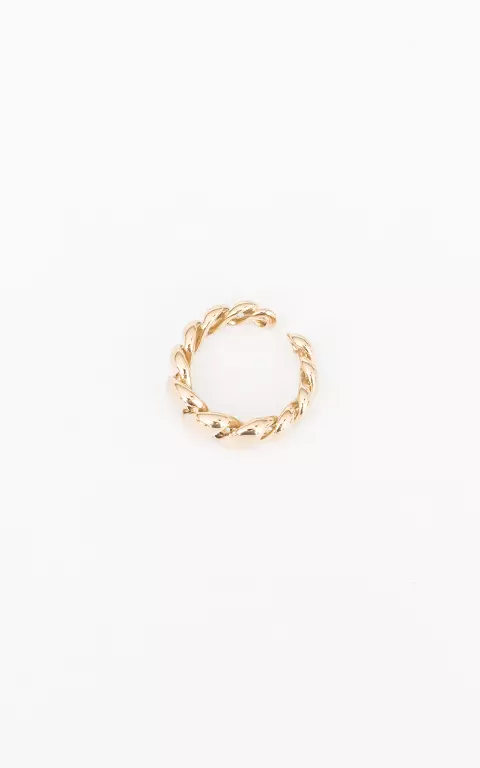 Stainless steel adjustable ring gold