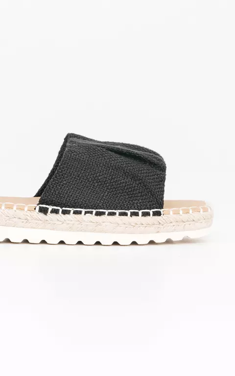 Flip-flops with braided sole black
