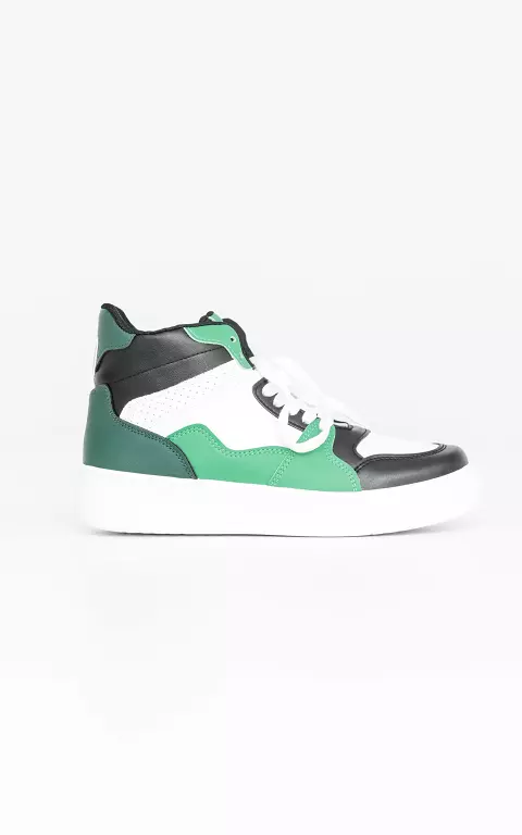 High Top Sneaker weiß grün