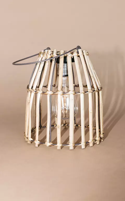 Solar bamboo lantern light brown
