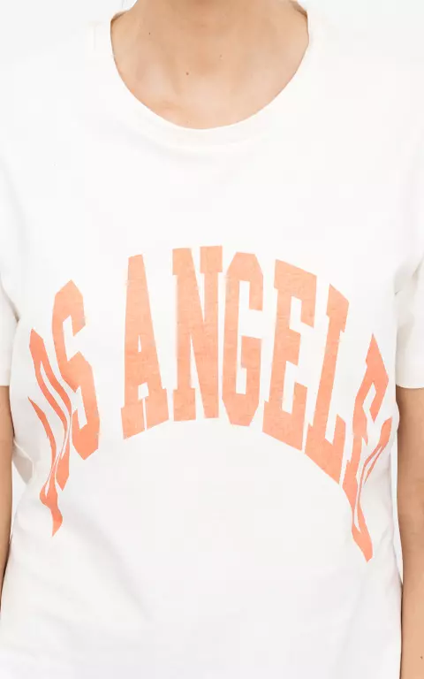 Shirt 'Los Angeles' light yellow orange