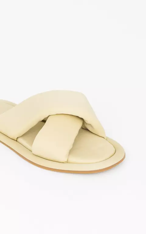 Slipper with wrap-around band light green