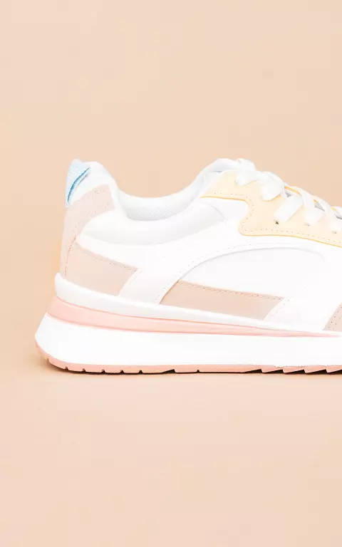 Sneaker in hübschen Pastellfarben weiß altrosa