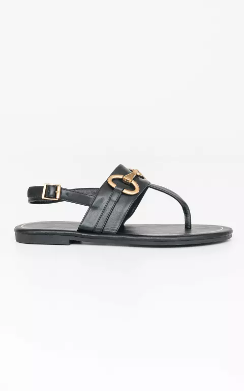Flip flops with gold-coated clasp 