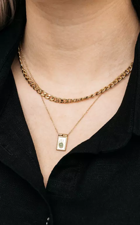 2-layer necklace with pendant 
